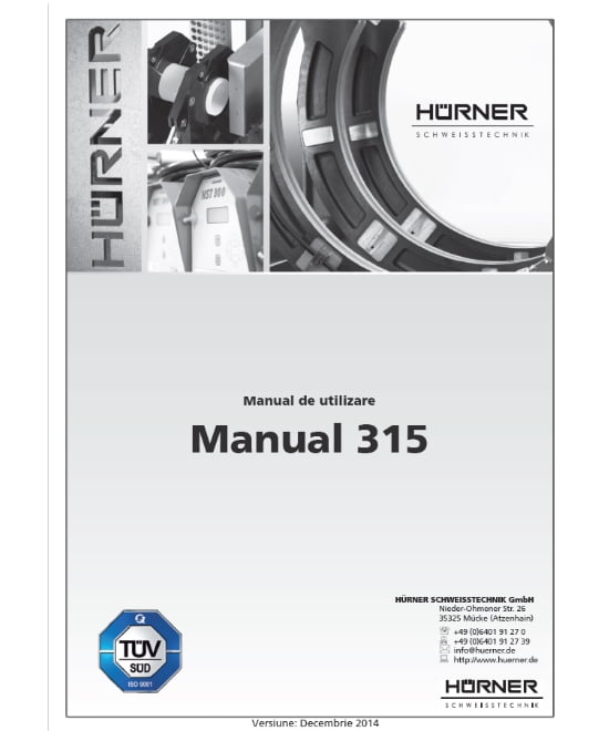 manual de utilizare pentru hurner manual d315