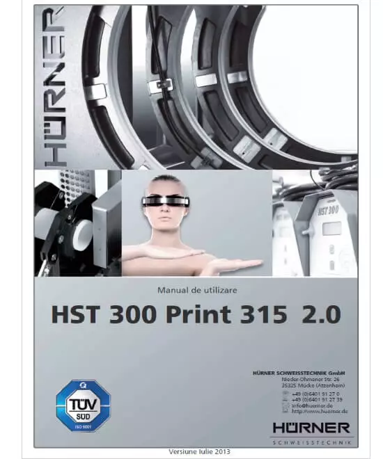 Manual de utilizare aparat de sudura EF Hurner Print 315 2.0